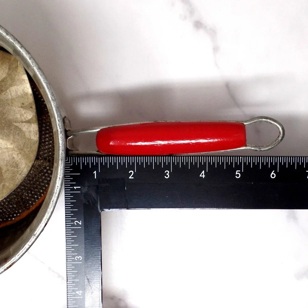Vintage Foley Food Mill with Red Wood Hand Crank and Knob (1940s)